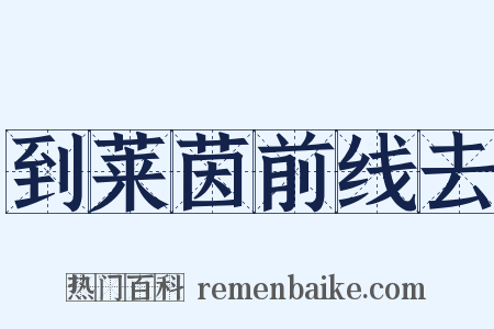 到莱茵前线去是什么意思的图片